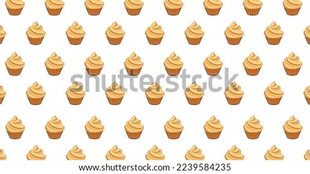 Panoramic pattern cake on a white background - Vector illustration