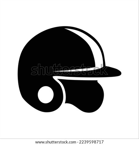 Baseball helmet icon vector design template