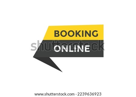 Booking online button web banner template Vector Illustration
