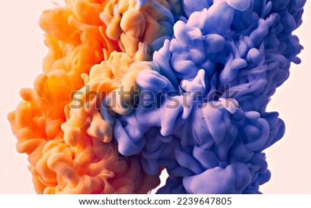 Abstract acrylic paint splash background. Ink texture backdrop