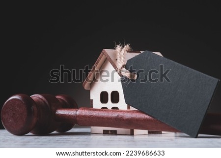 Arrest of real estate. The court will confiscate the property. The house was sold in court. Home confiscation. Royalty-Free Stock Photo #2239686633