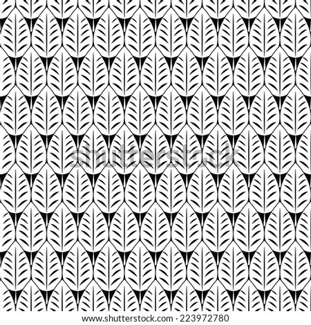 Seamless white pattern with many  leaves