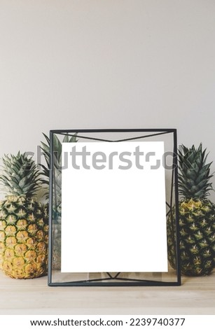 mockup of a picture frame with a white screen