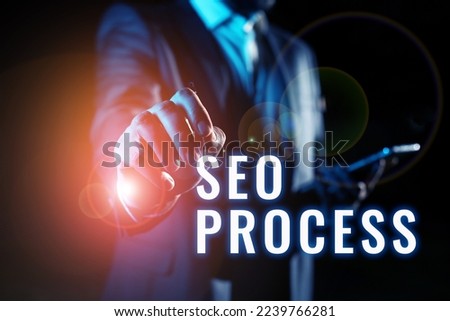 Inspiration showing sign Seo Process. Conceptual photo steps of increasing the quality and quantity of website traffic