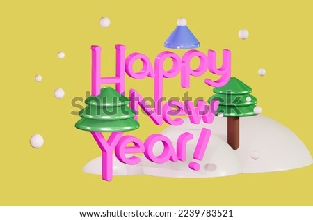 New year celebration typography. It can be applied in a variety of media, such as New Year-themed posters or web posts.