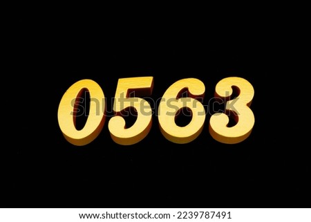Wooden numerals painted in gold over a black background visible as a 3D illustration" or "3D rendering.