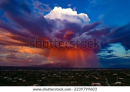 Monsoon Sky In Tucson Arizona Royalty-Free Stock Photo #2239799603