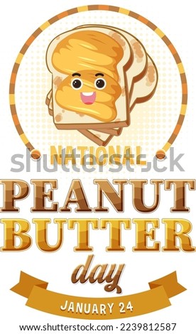 National Peanut Butter Day Banner Design illustration