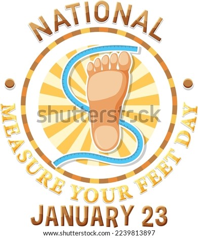 National Measure Your Feet Day Banner Design illustration