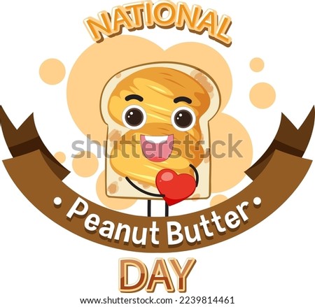 National Peabut Butter Day Banner Design illustration