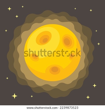 Vector Clip Art Of The Planet Sun, Isolated On Transparent Background.