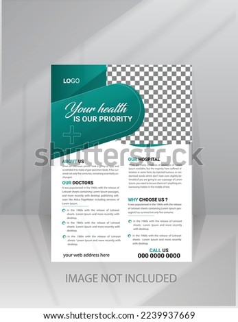 Medical Medicine Health Care Flyer and post banner template with photo