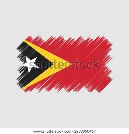 East Timor Flag Brush Vector Illustration
