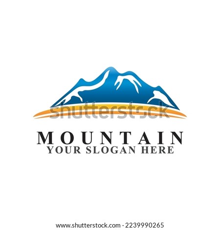 Mountain icon logo template vector illustration design