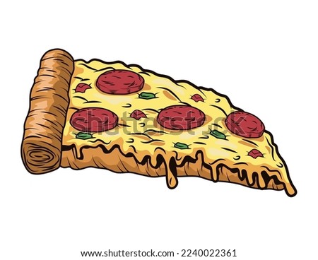 pizza pop art style icon