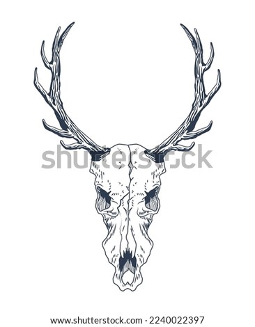 reindeer skull boho style icon