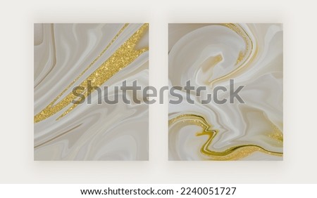 Golden liquid watercolor texture. vector 