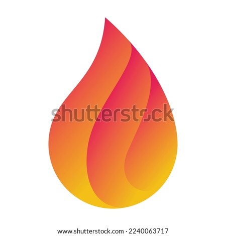 Red Flame Gradient Logo 3 Vectorart