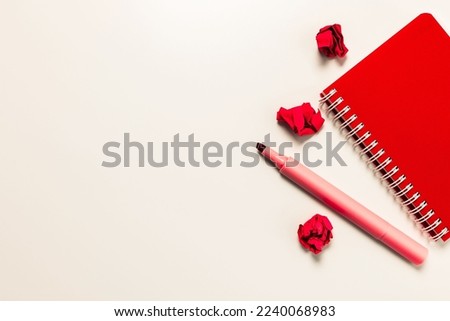 Multiple Assorted Collection Office Stationery Photo Placed Over Table
