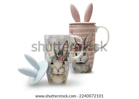 new year cup with rabbit