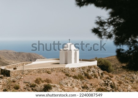 Hermitage and viewpoint in Felix, a town in Almeria. Views to Cabo de Gata.
