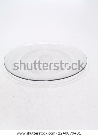 Extruded glass patterned tray on a white background