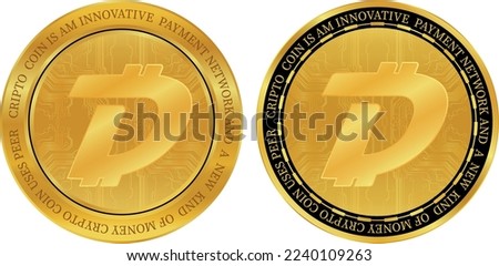 digibyte-dgb virtual currency logo. vector illustrations. 3d illustrations.
