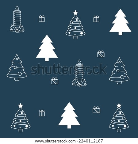 Seamless pattern with christmas tree vector image. Abstract forest trees. Cute pattern with trees for textiles, packaging, wallpaper, covers.