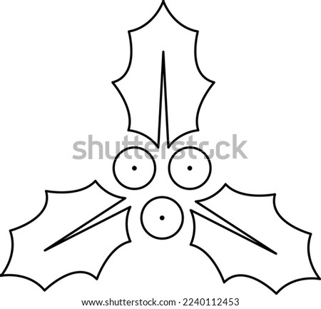 Christmas holly berries symbol. Vector illustration.