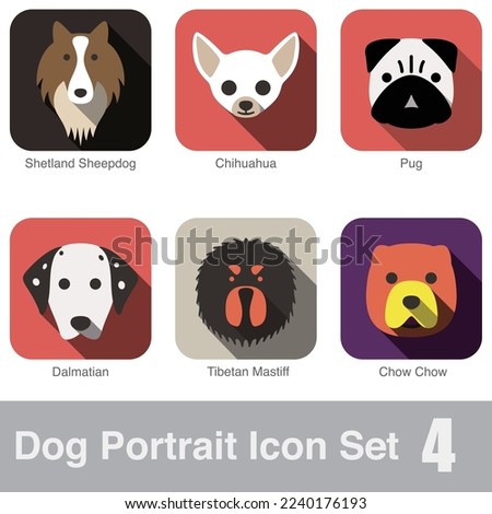 Dog face portrait icon design series