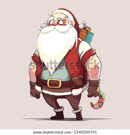 vector illustration of Santa Claus