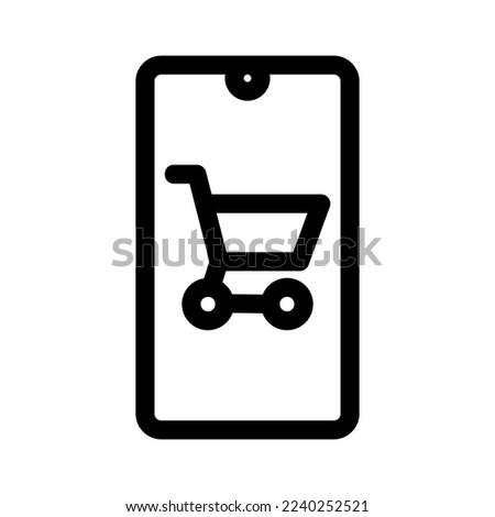 mobile shopping icon or logo isolated sign symbol vector illustration - high quality black style vector icons
