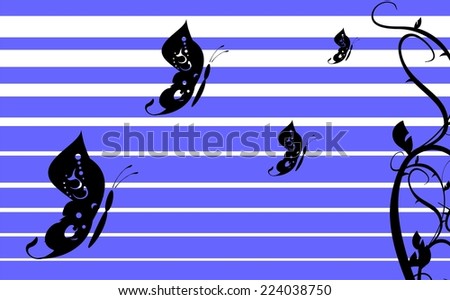 butterfly tatto background in vector format
