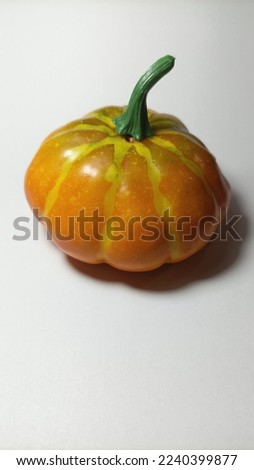 Orange plastic pumpkin for accesoris halloween