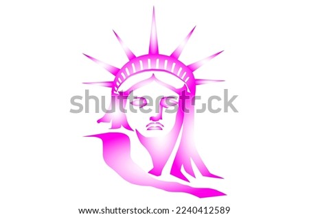 Vector illustration of a statue of liberty	