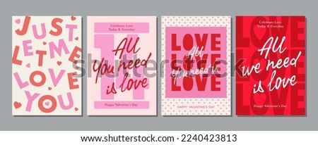 San Valentine's Day Card and design element Royalty-Free Stock Photo #2240423813