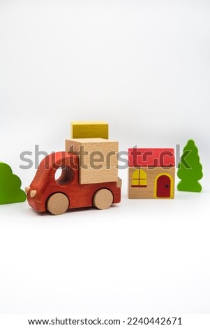 Transportation image of a cute toy truck