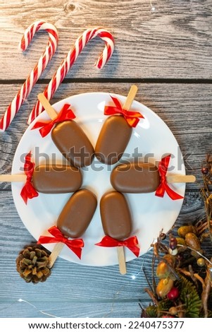 Christmas candies in the form of ice cream