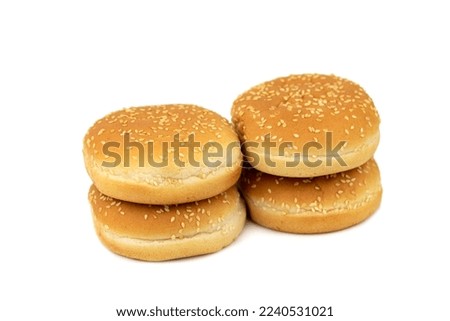 hamburger bun isolated on the white background