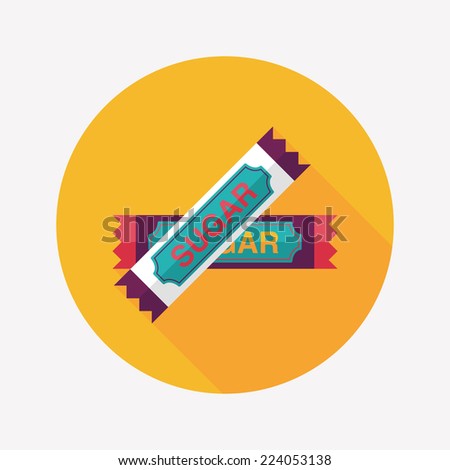 sugar packet flat icon with long shadow,eps10