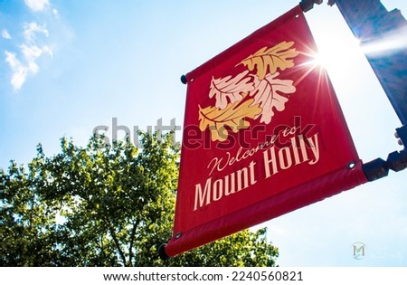 Town of Mount Holly Street Sign Royalty-Free Stock Photo #2240560821