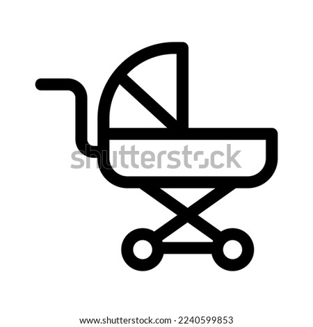 baby stroller icon or logo isolated sign symbol vector illustration - high quality black style vector icons
