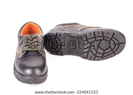 Leather men's shoes. Isolated on a white background.