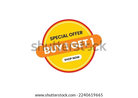 Special offer buy one get one sale template design vector