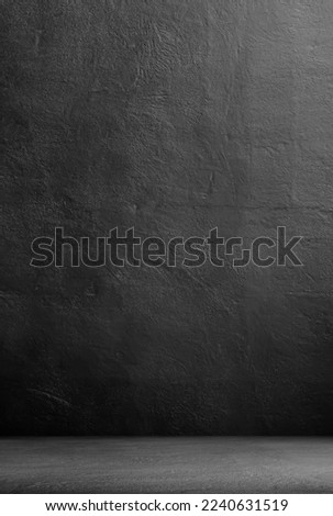 Black Background Dark Studio Room Texture Wall Floor Abstract Empty Mockup Product Plant Concrete Abstract Backdrop Surface Space Kitchen Scene Loft Pattern Gray Podium Stage Platform Template Bar.