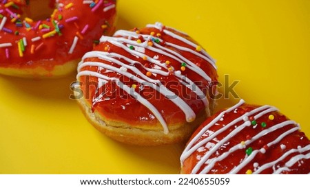 Hanukkah celebration concept. Tasty donuts