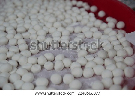 Glutinous Rice Ball in the market. Royalty-Free Stock Photo #2240666097