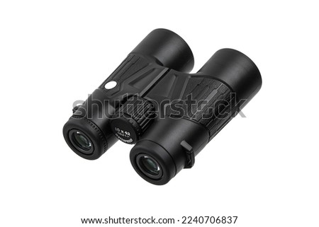 Modern binoculars. An optical instrument for observation at long distances. Isolate on a white background. Royalty-Free Stock Photo #2240706837