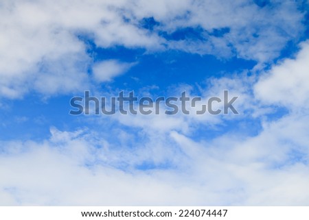 Beautiful clear blue color clouds in summer sky. sky background