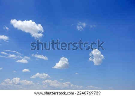 blue sky and clouds,clouds of different shapes,